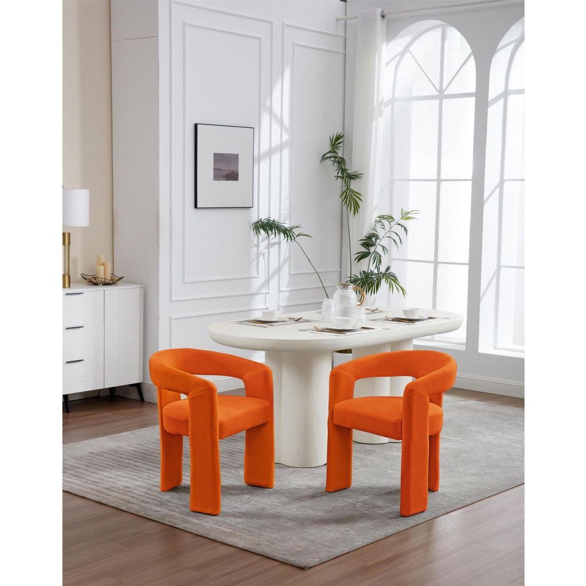 Dining Chair Set of 2 orange