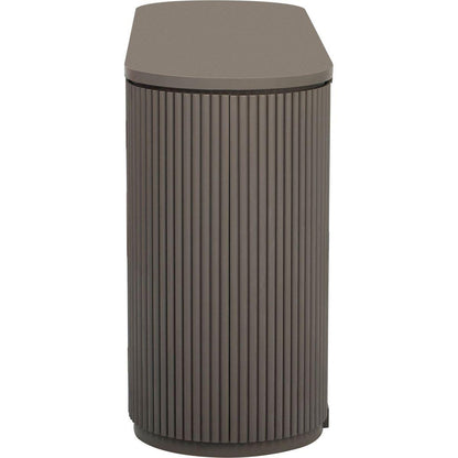 Vertical Striped Door Storage Cabinet with Metal Handles, Adjustable, Suitable for Study, Entryway and Living Room