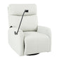 Rocking Recliner Chair,360 Degree Swivel Nursery Rocking Chair,Glider Chair,Modern Small Rocking Swivel Recliner Chair for Bedroom,Living Room Chair Home Theater Seat,Phone Holder(Light Gray)