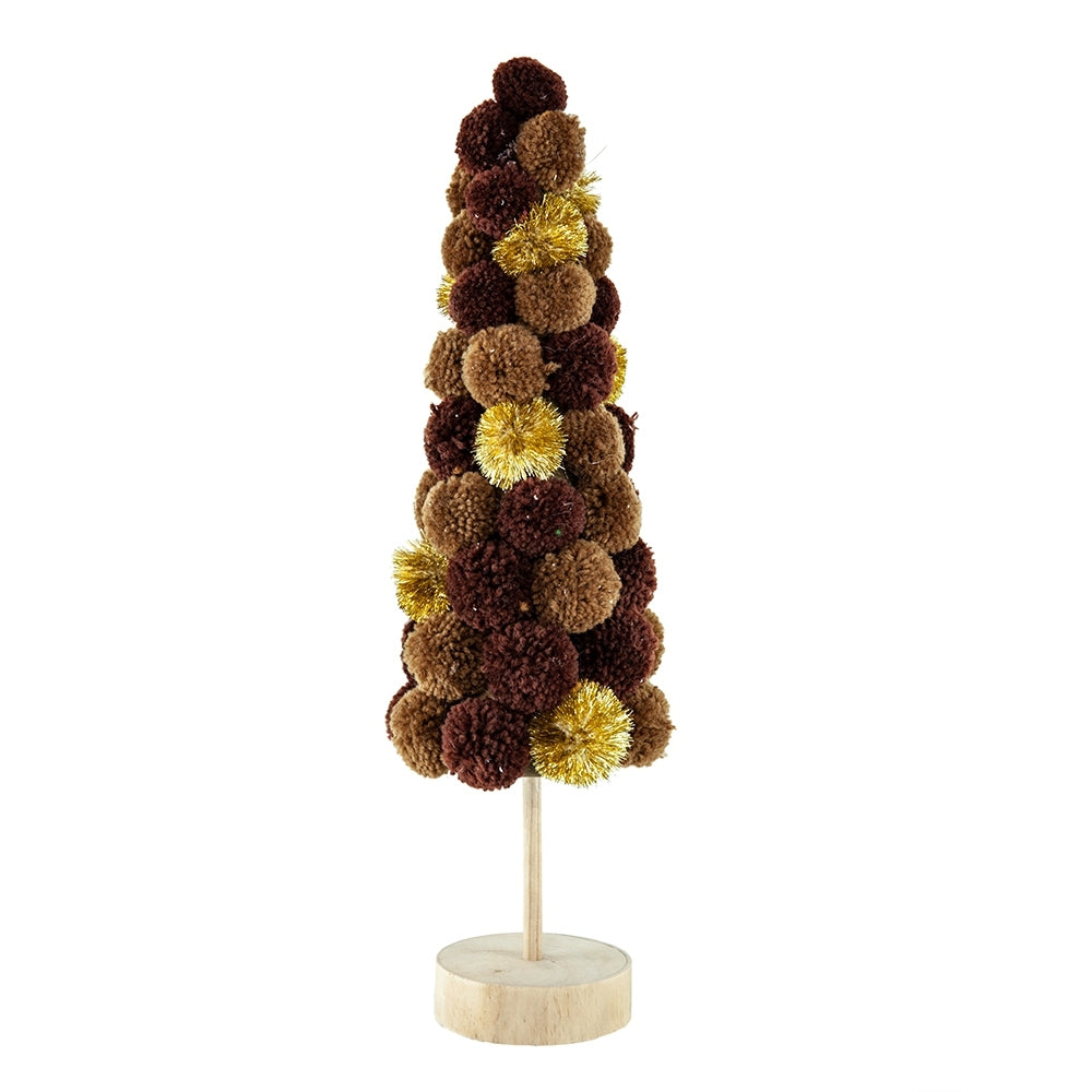 6.7x6.7x20' Tree Christmas Table Decor, Coffee Multi