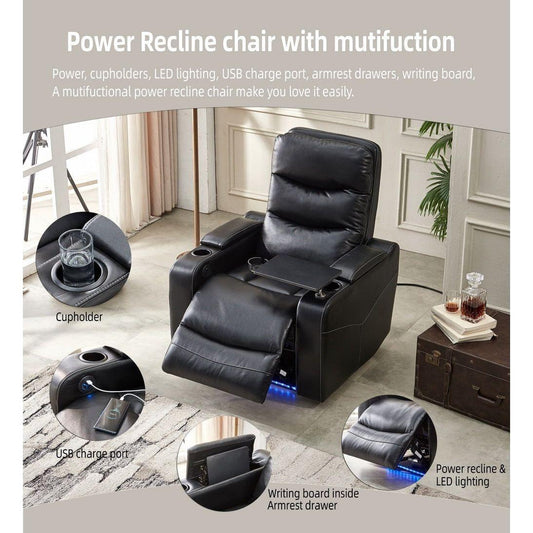 Power reclining chair Black color