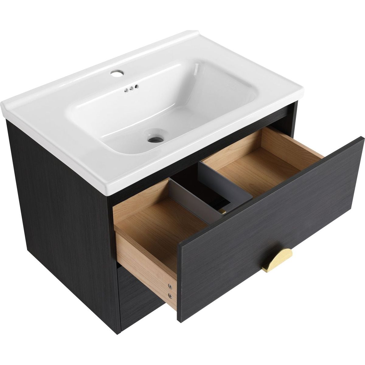 28 Inch Wall-Mounted Bathroom Vanity With Sink, For Small Bathroom (KD-Packing)