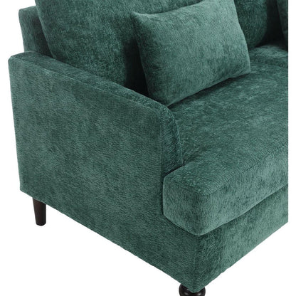 Modern chenille Fabric Loveseat, 2-Seat Upholstered Loveseat Sofa Modern Couch