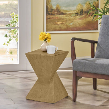 GEOMETRIC MGO SIDE TABLE,LIGHT NATURE COLOR