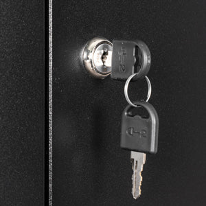 High Storage Cabinet with 2 Doors and 4 Partitions to Separate 5 Storage Spaces, Home/ Office Design