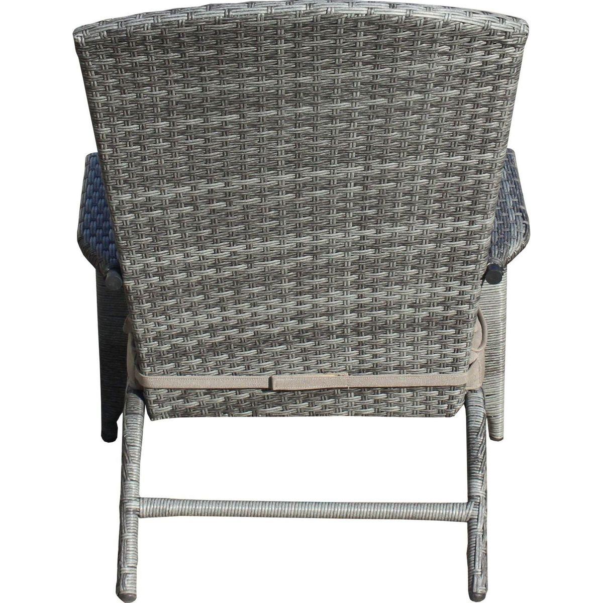 Patio Chair with Cushions(Grey Cushion)