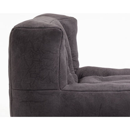 Fluffy bean bag chair, comfortable bean bag for adults and children, super soft lazy sofa chair with memory foam and ottoman, indoor modern focus bean bag chair for living room, bedroom, apartment