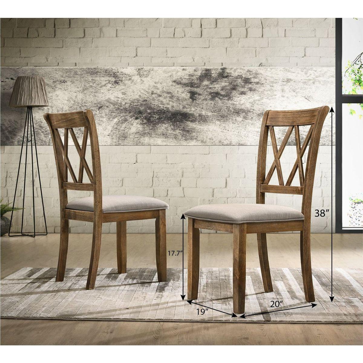 Windvale Fabric Upholstered Dining Chair Set of 2