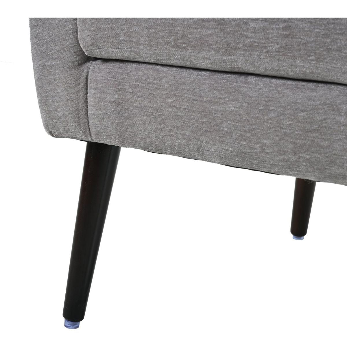 Modern Accent Chair,Chenille Arm Chairs for Living Room,Upholstered Mordern Armchair,Comfy Soft Padded Lounge Chair in Small Space, Bedroom, w/Pillow, Solid Wood Leg (Gray)