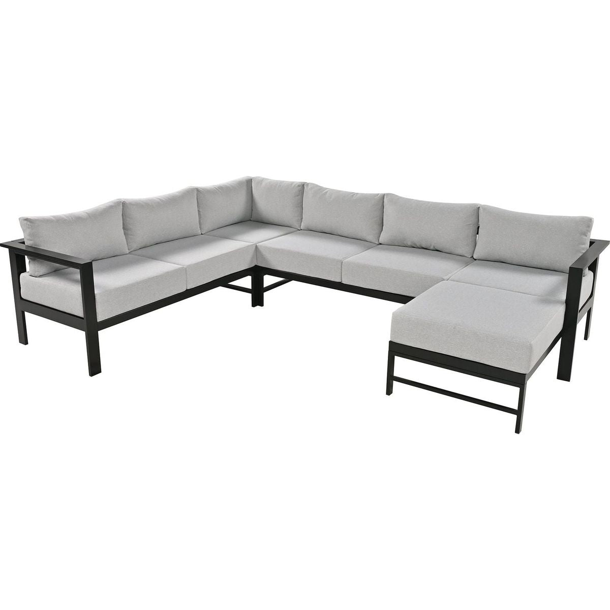 U-shaped multi-person outdoor sofa set, suitable for gardens, backyards, and balconies.