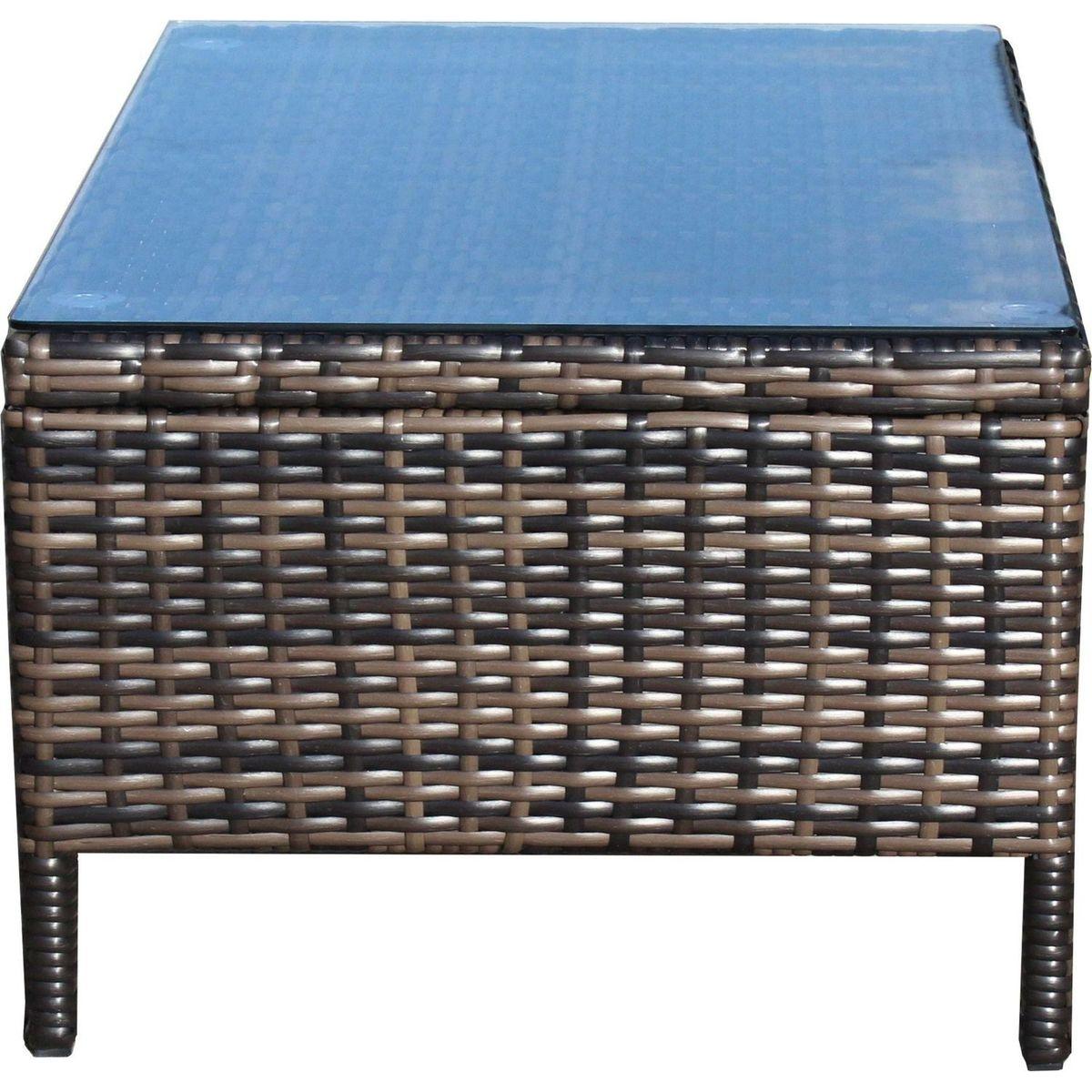 Outdoor patio Furniture 1 Coffee Table with clear tempered glass