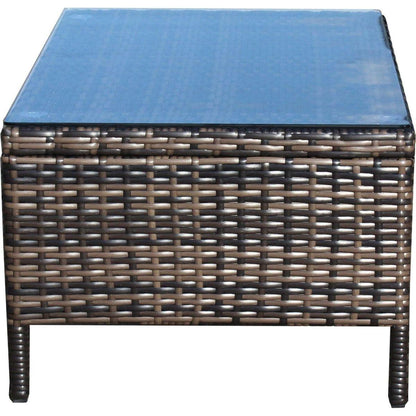 Outdoor patio Furniture 1 Coffee Table with clear tempered glass