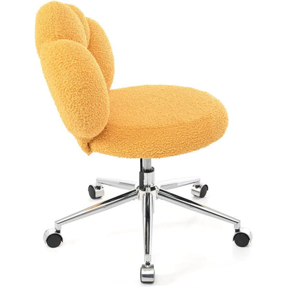 360Swivel Height Adjustable,Swivel Chair,Teddy fabric,home office chair