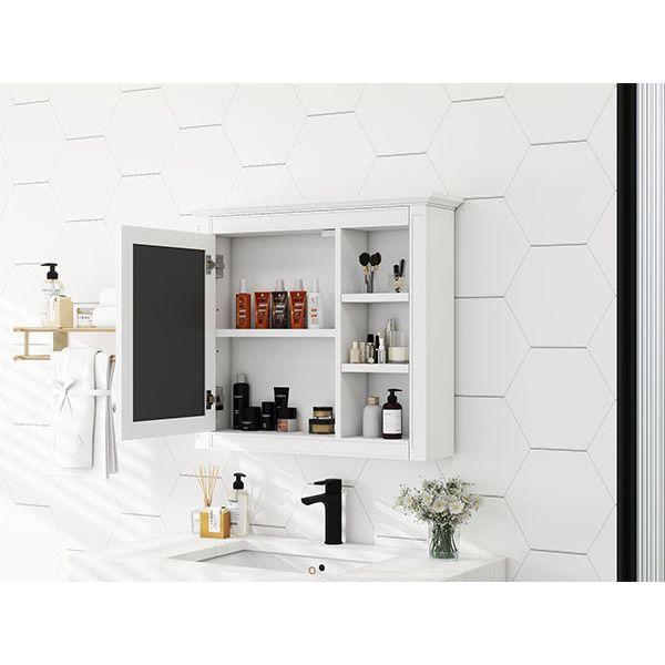 30" x 28" Medicine Cabinet, Wall Mounted Bathroom Storage Cabinet, Modern Bathroom Wall Cabinet with Mirror,Medicine Cabinet, Mirror Cabinet with 3 Open Shelves (Not Include Bathroom Vanity)