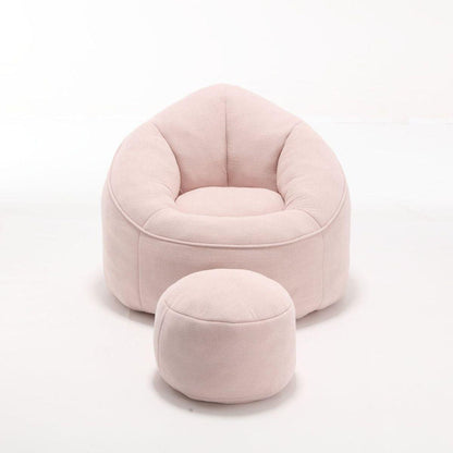 Bedding Bean Bag Sofa Chair High Pressure Foam Bean Bag Chair Adult Material with Padded Foam Padding Compressed Bean Bag With Footrest