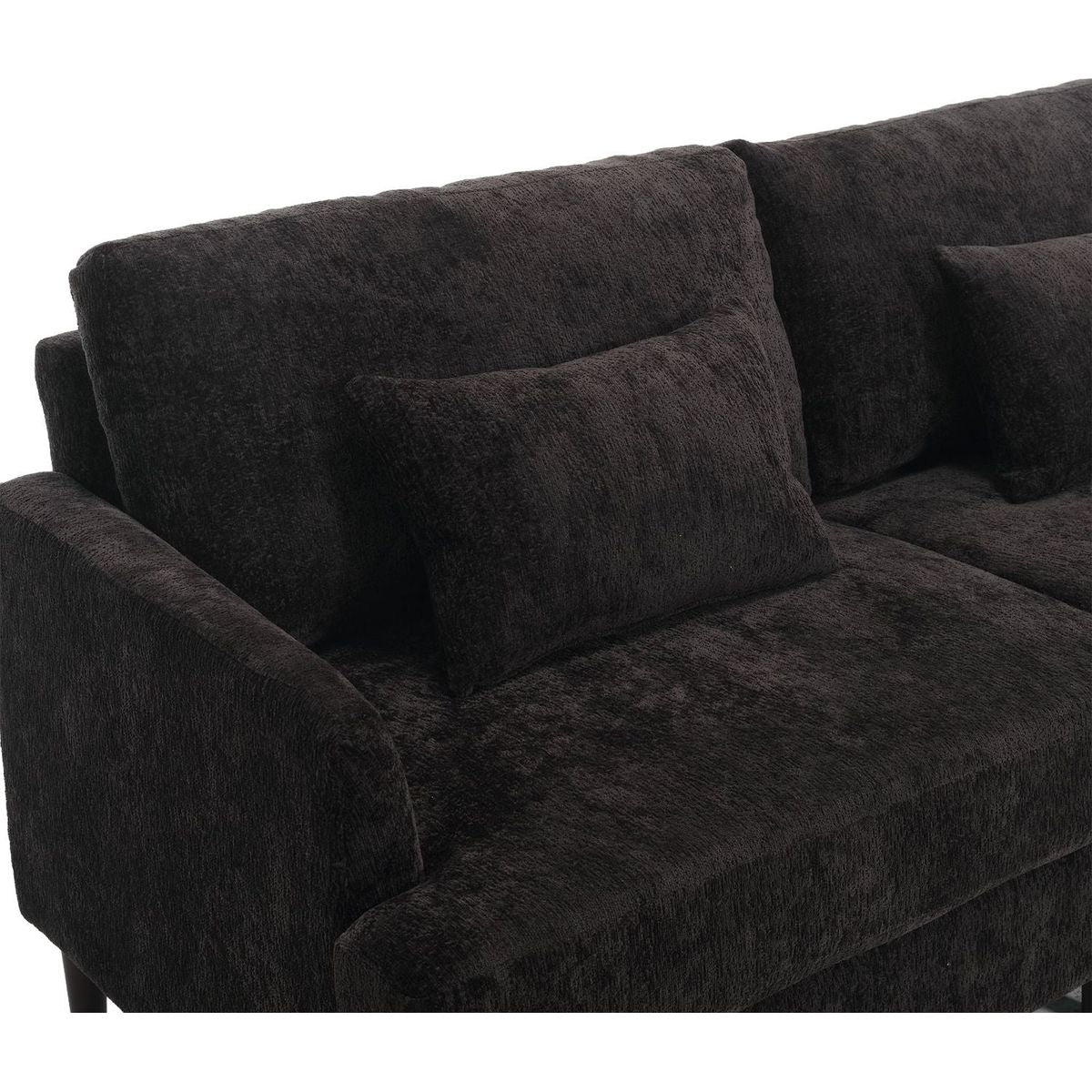 Modern chenille Fabric Loveseat, 2-Seat Upholstered Loveseat Sofa Modern Couch