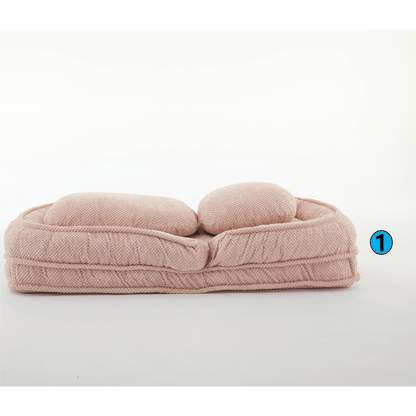Human Dog Bed, Lazy Sofa Couch, 5 Adjustable Position,sit,sleep,fold,suit to put in bedroom, living room, Space Saving Design, Pink