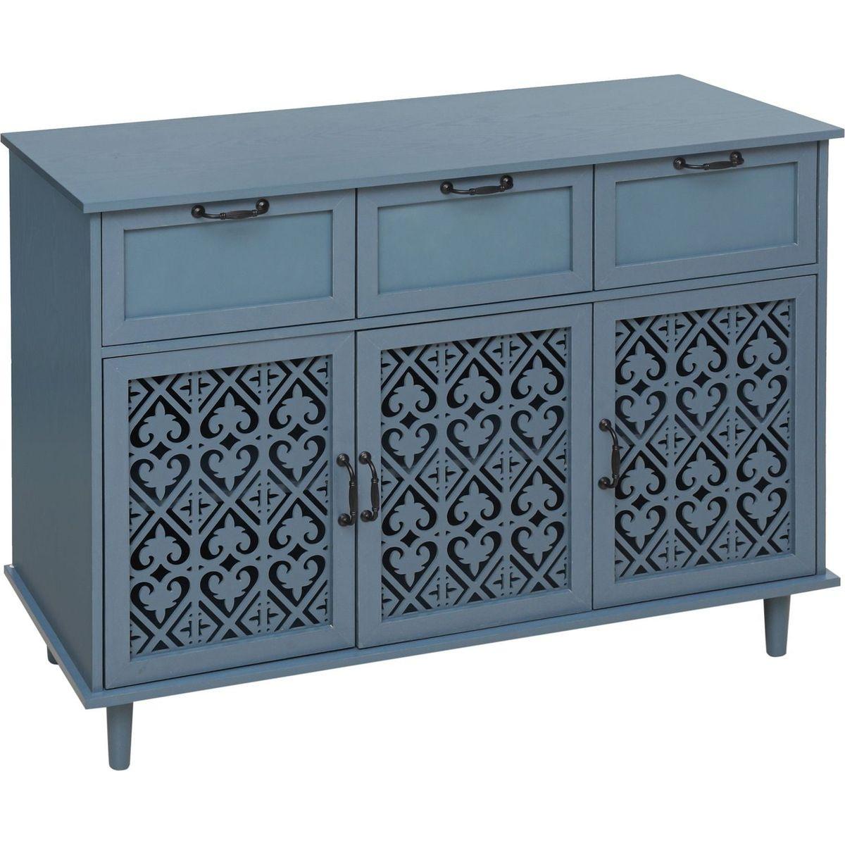 3 Door 3 Drawer Cabinet, American Furniture, Suitable for Bedroom, Living Room, Study - Streamdale Furniture