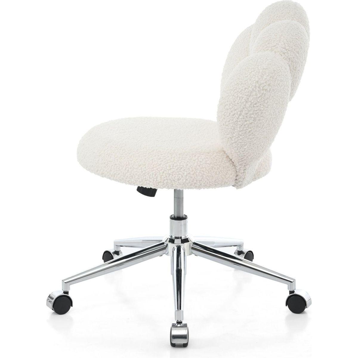 360Swivel Height Adjustable,Swivel Chair,Teddy fabric,home office chair