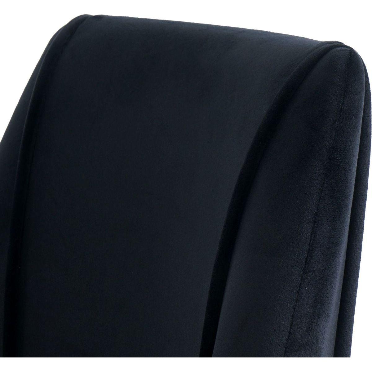 Modern simple velvet black dining chair home bedroom stool back dressing chair student desk chair chrome metal legs(set of 4)