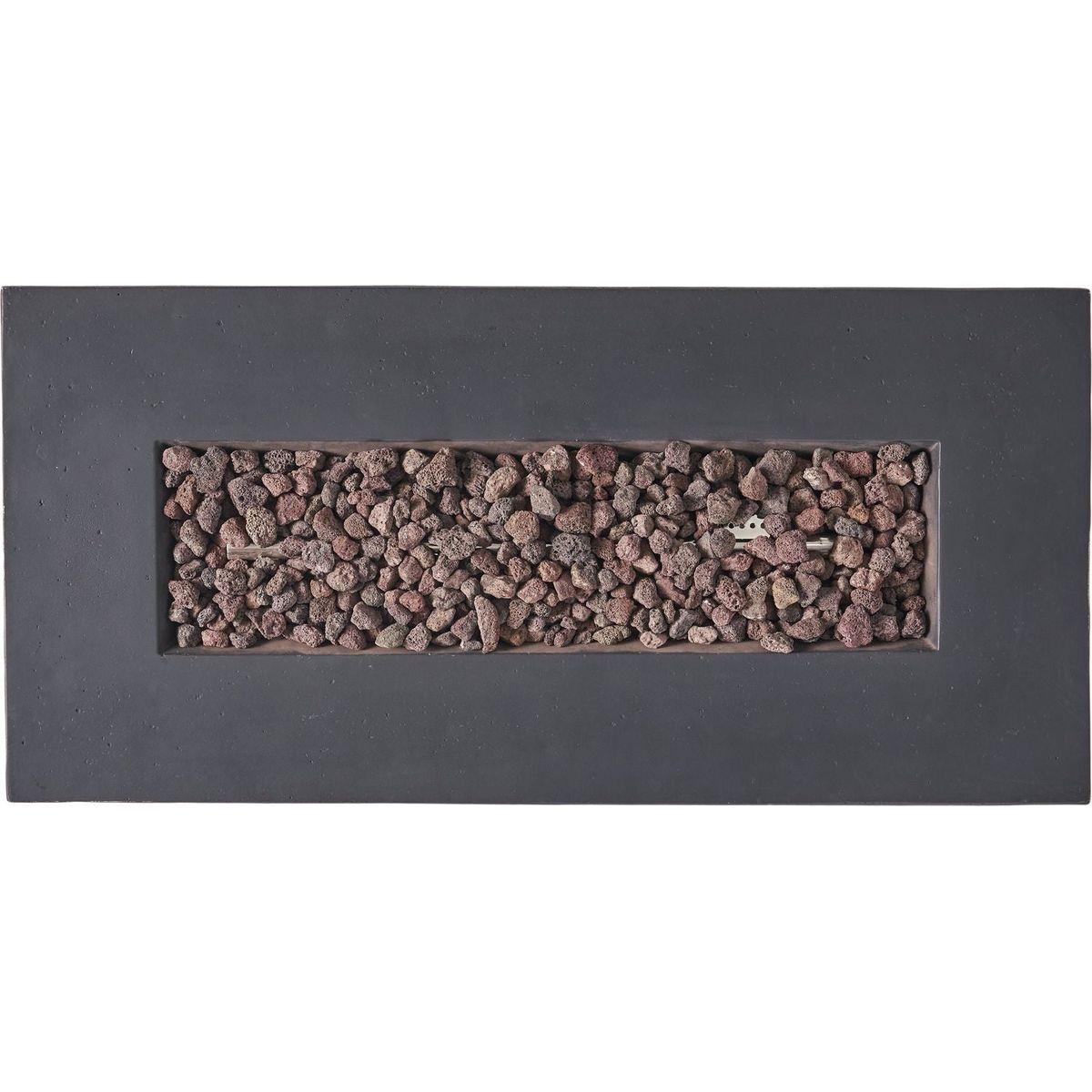 40" RECTANGULAR MGO FIRE PIT - 40 000 BTU