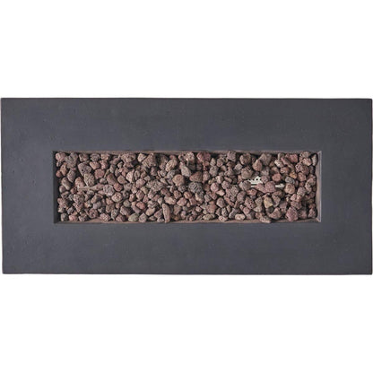 40" RECTANGULAR MGO FIRE PIT - 40 000 BTU