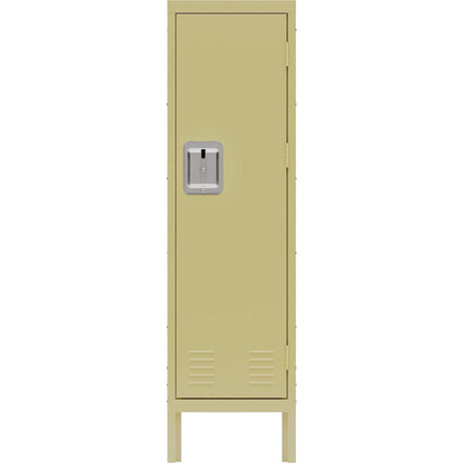 1 Door Tall Single Metal Locker-Retro Style Storage Cabinet--Industrial Furniture--For Living Room/Bedroom/Storage Room/Gym/School--Yellow