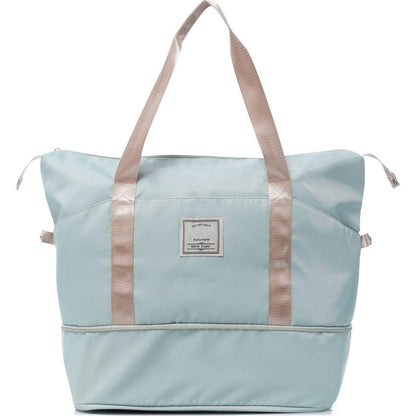 Luggage Sets 4 Piece, Expandable ABS Durable Suitcase with Travel Bag, Carry On Luggage Suitcase Set with 360 Spinner Wheels, Grey Green