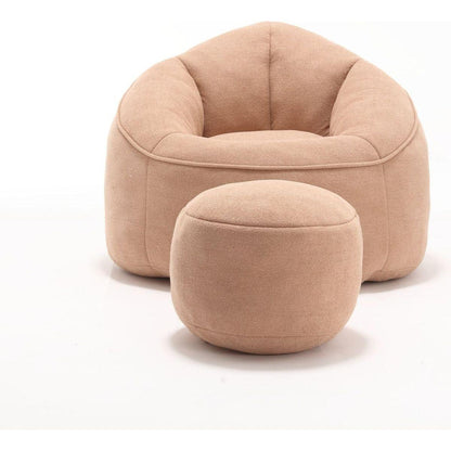 Bedding Bean Bag Sofa Chair High Pressure Foam Bean Bag Chair Adult Material with Padded Foam Padding Compressed Bean Bag With Footrest