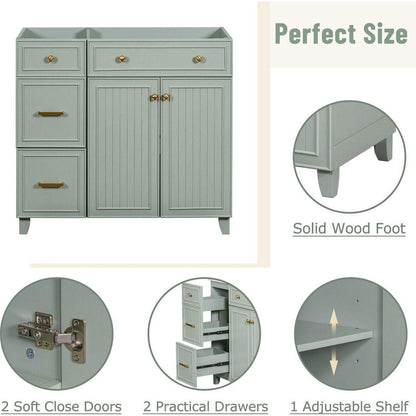 [Cabinet Only] 36" Green Bathroom Vanity(Sink not included)