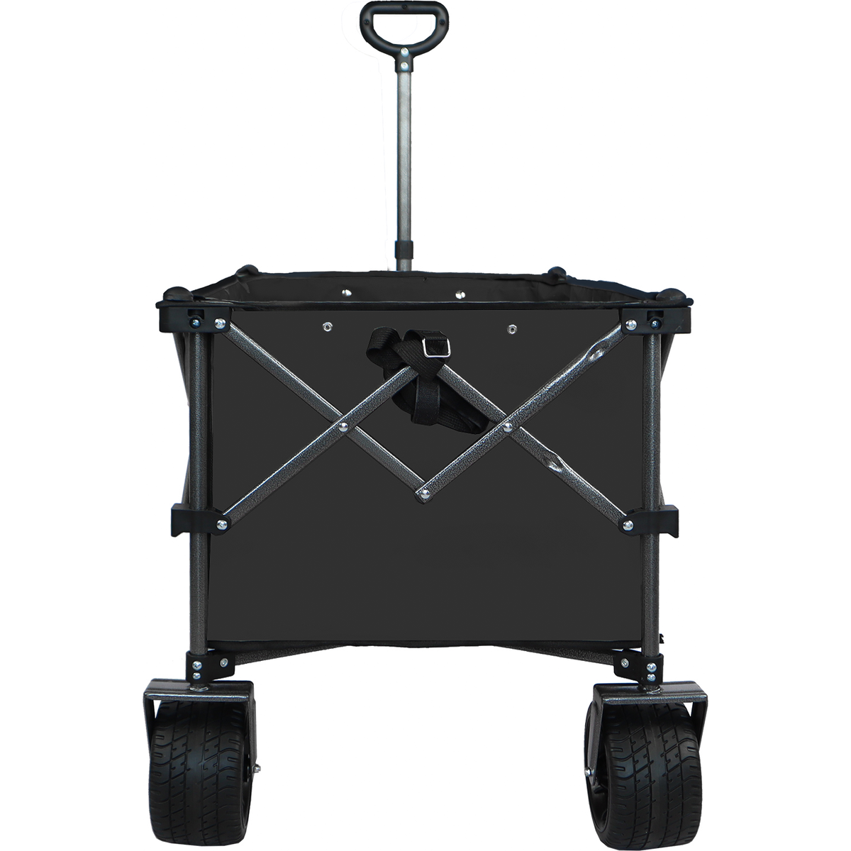 Collapsible Folding Wagon, Push Pull Foldable Beach Wagon Cart
