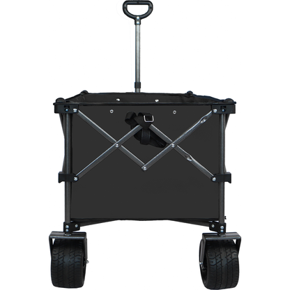 Collapsible Folding Wagon, Push Pull Foldable Beach Wagon Cart