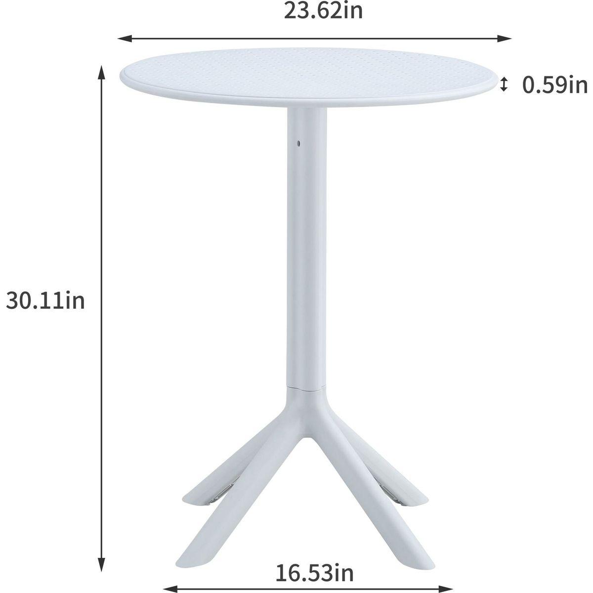 3 piece plastic arm chair Bistro GRS Premium Ocean Plastic, white