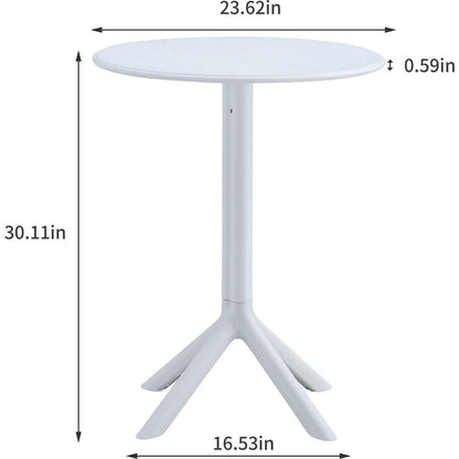 3 piece plastic arm chair Bistro GRS Premium Ocean Plastic, white