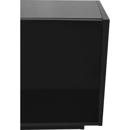 Sleek and Stylish TV Stand with Perfect Storage Solution, Two-tone Media Console for TVs Up to 80", Functional TV Cabinet with Versatile Compartment for Living Room, Black