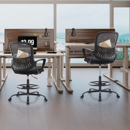 Ergonomic Drafting Chair Tall Standing Desk Office Chair