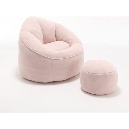 Bedding Bean Bag Sofa Chair High Pressure Foam Bean Bag Chair Adult Material with Padded Foam Padding Compressed Bean Bag With Footrest