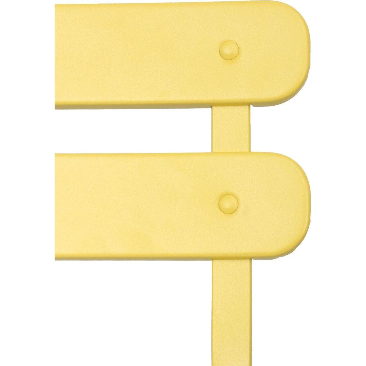 3 Pieces Patio Bistro Balcony Metail Chair Table Set-Yellow