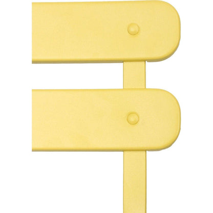 3 Pieces Patio Bistro Balcony Metail Chair Table Set-Yellow