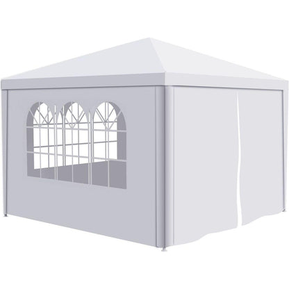 10'x10' Party Tent Outdoor Heavy Duty Gazebo Wedding Canopy + 4 Removable Walls