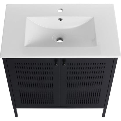 30 Inch Freestanding Bathroom Vanity With Ceramic SInk