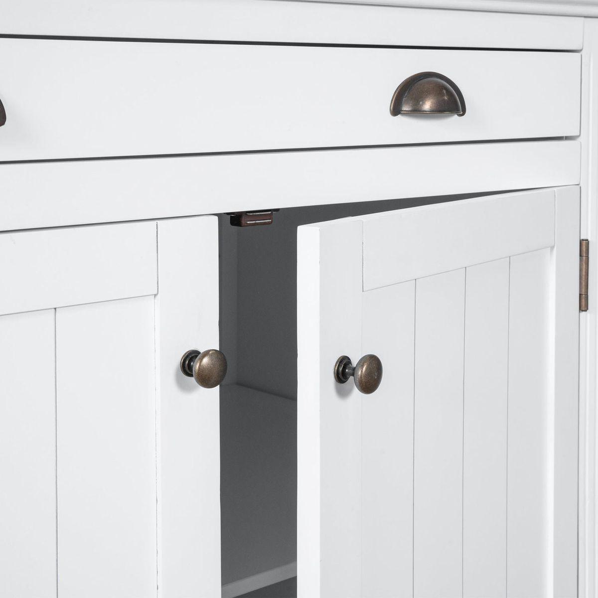 83.4"Tall Bookshelf with LED Lighting, Modern Bookcase with 2 Doors and 1 Drawer,Storage Bookcase with Open Shelves for Living Room,Home Office,White