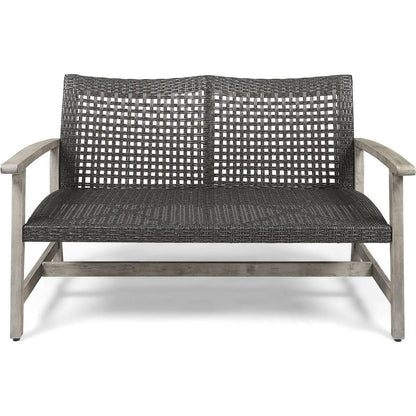 HAMPTON WOOD + WICKER LOVESEAT
