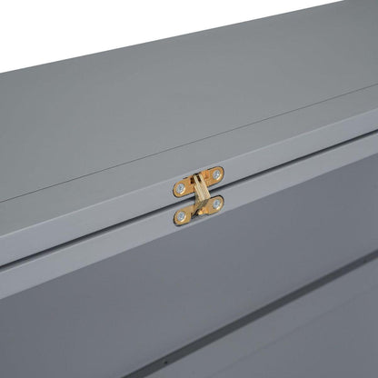 Full Size Murphy Bed with USB Port and removable Shelves on Each Side,Gray