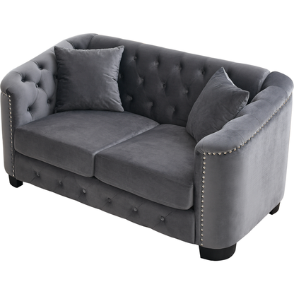3-seater + 2-seater Combination sofa.Velvet Grey