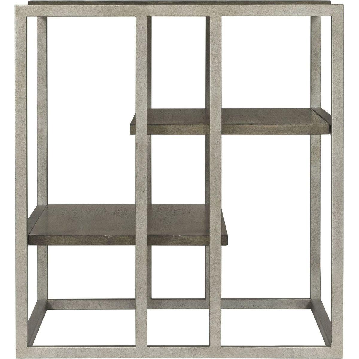 Padena Metal Frame Wood Living Room End Table with Shelf