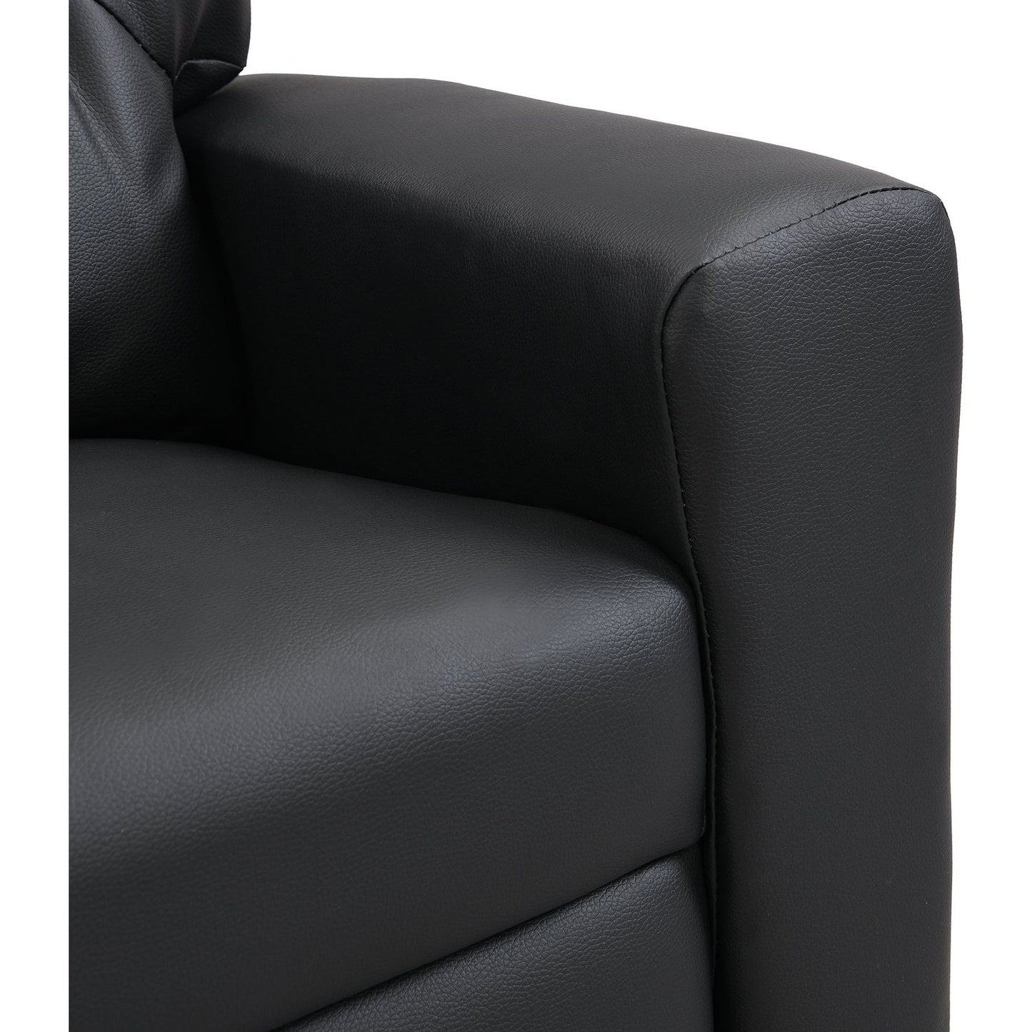 Kids Recliner Chair Black PVC