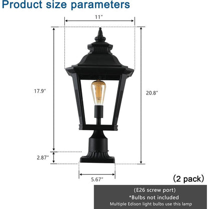Outdoor Glass Column Headlights(2pack)