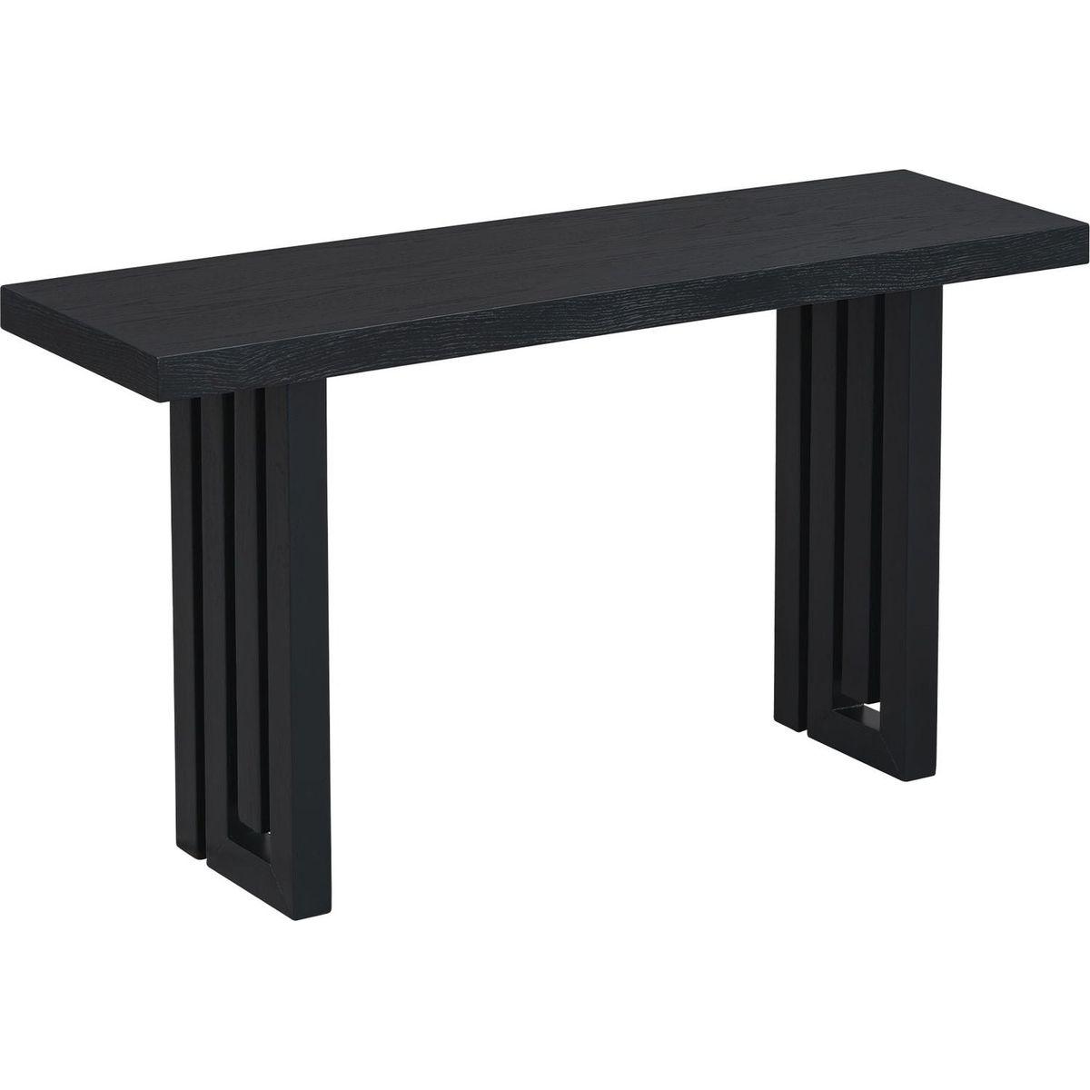 Uniquely Designed Oak Veneer Console Table with Distinctive Side Shapes, Suitable for Entryway, Hallway, Living Room, Foyer, Corridor