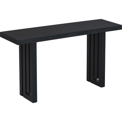 Uniquely Designed Oak Veneer Console Table with Distinctive Side Shapes, Suitable for Entryway, Hallway, Living Room, Foyer, Corridor